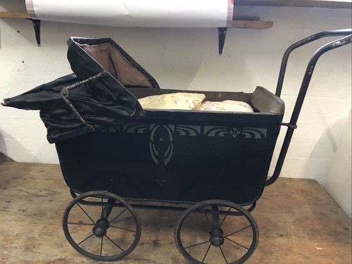 Antiker puppenwagen jugendstil - puppenwagen,