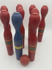 Vintage Kegelset aus Holz /