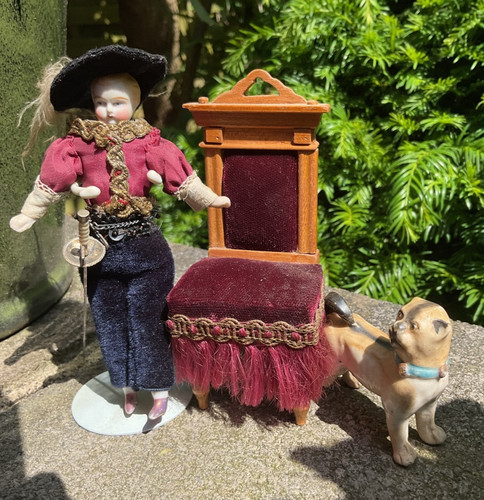 Antiker puppen stuben mann - puppen,