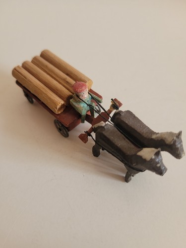Antik pferde mit wagen cm - antik, ca.8