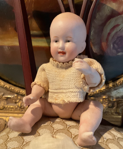 Antike ganz porzellan puppe - porzellan,