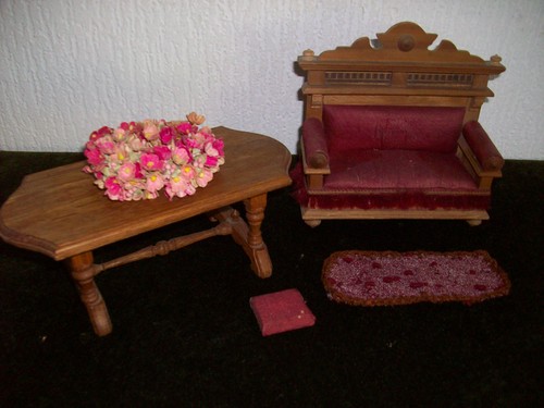 Antikes sofa mit tisch - sofa,