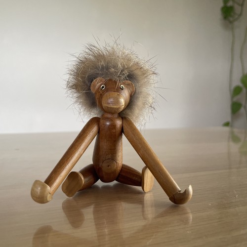 Vintage holz affe - holz, fell
