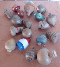 16 Kreisel Antikspielzeug